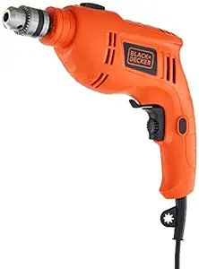 BLACK+DECKER TB555 550W 10mm Variable Speed Reversible Hammer Drill (Orange 1-Piece)