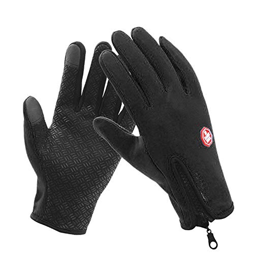 Kingdom GBTM Touch Screen Guanti Antipioggia per Ciclismo, Sport all'Aria Aperta, Campeggio, Guida, Giardinaggio (XL, Nero)