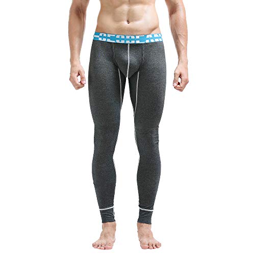Preisvergleich Produktbild Geili Herren Unterhose Einfarbige Slim Fit Lang Leggings Kompression Strumpfhose Unterwäsche Männer Atmungsaktive Baumwolle Yogahosen Stretch Gym Fitness Sporthose Trainingshose