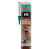 Akfix 610 Express PU Mounting Adhesive, Transparent, Polyurethane, Fast Drying, Multi-Purpose, Strong Adhesion, 15 Minutes Press Time