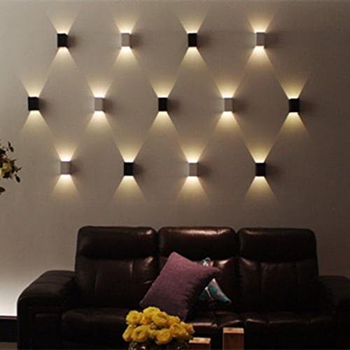 qwer 3W LED square wall lights light lobby the porch of the aisle wall fixtures 6 colors, warm white