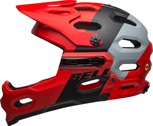 Bell Unisex - Adulto Super 3R MIPS Casco da Bici, Downdraft mat Crimson/Black, M