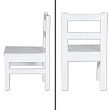 Zweier Set: Betten-ABC Bubema Kinderstuhl aus massiver Buche, weiß lackiert, extra stabil - 3