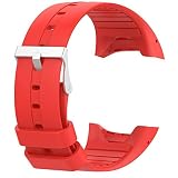 Trendyest Silikon Ersatz Armbanduhr Band Armband Strap für Polar M400 M430 Armbanduhr, Rot