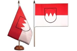 FLAGGENFRITZE Tischflagge Tischfahne Deutschland Franken - 15 x 22 cm