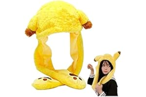 doepeBAE Hasen Mütze mit Beweglichen Ohren, Hasen Hut mit Wackelohren, Lustiger Hut für Erwachsene Kinder, Partyhüte Urlaub Cosplay Mütze, Weich und Bequem