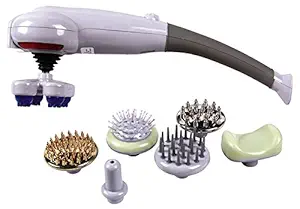 Concepta Magic Massager Complete Body Head Neck Shoulder Back Leg Foot Pain Relief for Men Women for Fat Reduction Joint Pain (Grey Colour)