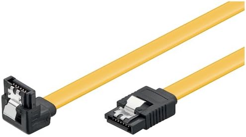 Goobay 95020 S-ATA data cable for HDD, SDD, 6 Gbits SATA L-type male to SATA L-type male 90 ° angled, 50cm