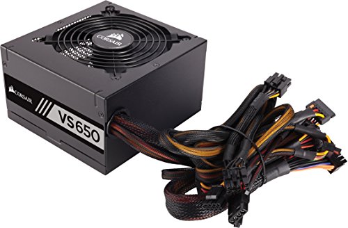 Corsair VS650 - Fuente de alimentaci  n  650 Watts  PFC Activo  80 Plus  Color Negro CP-9020172-EU