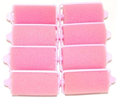 Pack of 8 Extra Large Foam Hair Rollers [1 1/4" in diameter]