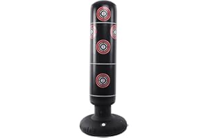 LncBoc Sac de Boxe Gonflable, 160cm Sac De Frappe, Sac Boxe Pied Debout, Punching Ball pour Pratiquer Karaté, Taekwondo