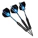 Produktbild hopewey 3 Stück Profi Steeldarts Schwarz Beschichtete Metallfässer Dartpfeile Steel mit Hard Box Case, Aluminium Schaft, Standard Pet Flights D7