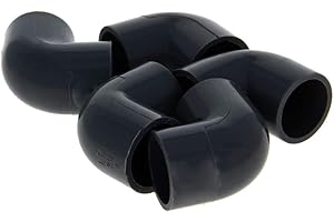 MroMax 20mm PVC Pipe Fitting Elbow, Conduit Fittings, 5pcs Elbow Pipe Connector Gray