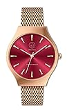 Sunray Energy Watch Boulevard Pantone rot pink Magnet Armbanduhr Amazing Pegasus Kors rosegolden nickelfrei allergiefrei Energetix 4you 2577 im Schmuckpouch