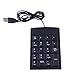 Produktbild USB USB Mini Adapter Zifferntastatur verdrahtete Tastatur 19 Tasten für PC Laptop Windows 2000 XP Vista 7 oder Millennium Edition (Schwarz)