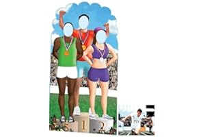 (WEBSWEEP LIMITED) CELEBRITY FAN PACKS Athletics Podium Stand-in Lifesize Cardboard Cutout/Standee - INCLUDES 8X10 (25X20CM) STAR PHOTO