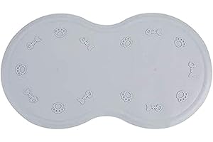 Cheeroyal Cat Food Mat TPE Dog Cat Bowl Mat Waterproof Non-Slip Pet Feeding Mat Non-Stick Food Pad for 2 Bowls Pet Bowl Mat Pet Feeding Tray for Cats Dogs for Small Animals
