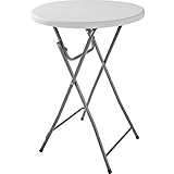 tectake Table Haute de Bar bistrot Pliante | Bonne stabilité | (lxPxH) : env. 80 x 80 x 110 cm (1x Table | No. 402758)