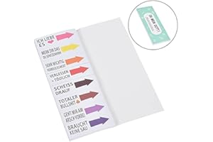 WILLINGOOD Lustig Haftnotizen die bunten Klebezettel 8 Blöcke 50 Blatt Büro Gadgets Lehrer Geschenke Studenten Block Sticky Notes Streifen Page Marker Textstreifen bunten Klebezettel - 400 Blatt 19x59mm
