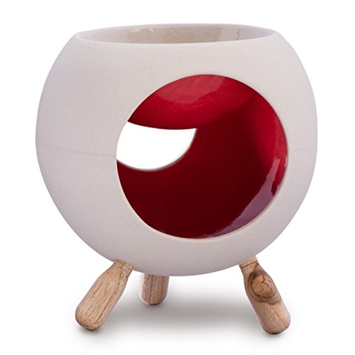 Sabai Scent Keramik Duftlampe rund (Duftlicht) – rot - 2