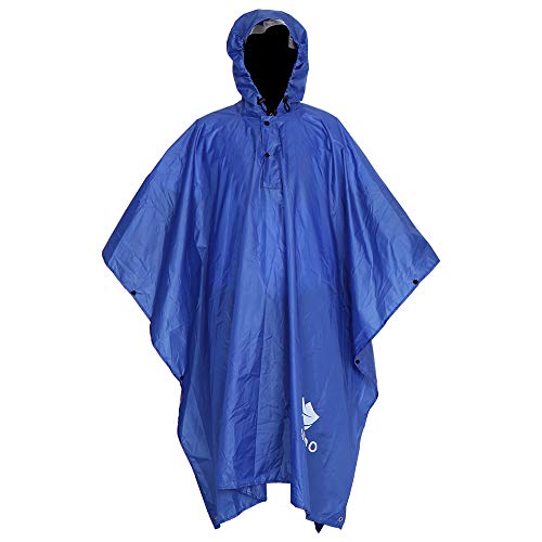 Anyoo Poncho de Lluvia Reusable de Ripstop transpirante Ligero a Prueba de Agua Multiuso Impermeable con Capucha de Lona de Tienda de Campaña Ideal para el Aire Libre Campamento Excursionismo y Pesca