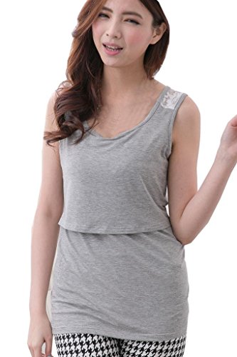 Bearsland Women's Breastfeeding and Nursing Tank Top and Cami Shirt
