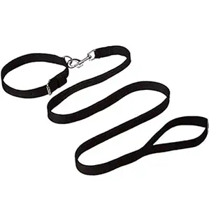 DCM PET Zone 1/2 Inch Collar and Leash Set Dog & Cat Medium Black