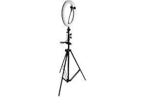 Doki LS002 LED Redondo con Tripode 210cm, Diameter 26cm Ring Light para Maquillaje, Tiktok, Stream, Fotografia