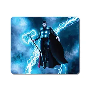 Woopme Superhero Printed Theme Thor Mouse Pad Compatible for Boys Girls Kids Mouse Pads Laptop PC Computer Desktop Smooth Gaming L x H 24 x 20 CMS