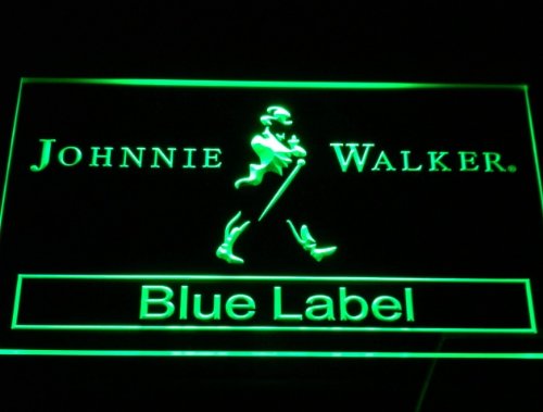 Preisvergleich Produktbild Johnnie Walker Blue Label LED Zeichen Werbung Neonschild Grün
