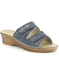 INBLU - Zapatillas de estar por casa de piel sintética para mujer azul turquesa 39