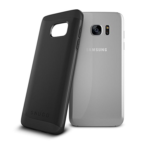 Snugg Funda Galaxy S7 Edge  Samsung Galaxy S7 Edge Case Slim Carcasa de Doble Capa  Infinity Series  Revestimiento con Protecci  n Anti-Golpes - Negro