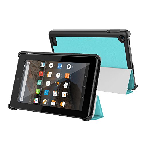 Fire 7 Hülle, JETech Schutzhülle Tasche Case Cover mit Standfunktion für Amazon Fire 7 Tablet (5th Generation – 2015 Modell) (Blau) - 4