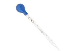 Lorsoul 10ml en Verre de Laboratoire échelle Ligne Dropper Pipette, Dropping Pipet en Caoutchouc Bleu, tête Pipettes Stilligouttes