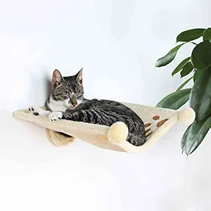 Trixie:- Plush Hammock Style Seat for Wall | Made with Soft Plush Material, Perfect Place for Your Cat to Enjoy Outside View | Also Suitable for Supplementing Existing Scratching Furniture - 42?41 cm