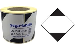 ZEGA-LABELS Gefahrgutetiketten auf Rolle - Limited Quantity - LQ Aufkleber - 500 Stück je Rolle - 100 x 100 mm - Haftpapier stark haftend