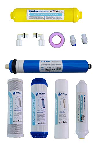 Nature Waterprofessionals Pack 5 Filtros Osmosis Inversa y Membrana Vontron