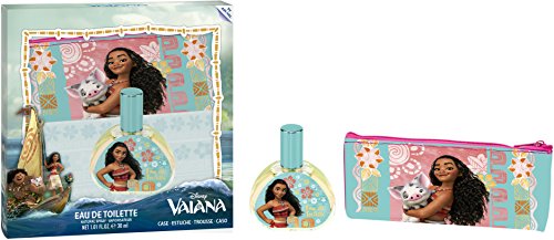 Vaiana Disney Vaiana Duft-Set, enthält kindgerechtes Parfum (EDT 30ml) im Glasflakon und ein kleines Täschchen für Kosmetik oder Stifte, Geschenk für Mädchen