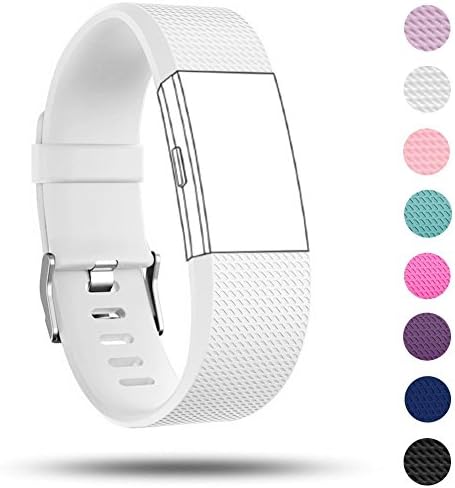 Fitbit Charge 2 Band, Replacement Accessories Silicone Watch Band Wrist Strap for Fitbit Charge 2 Wrist band White