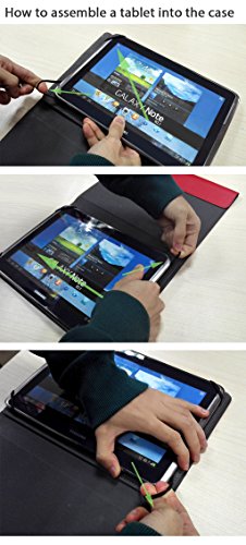 CoastaCloud Bluetooth Tastatur mit Touchpad Deutsch Layout QWERTZ + PU-Leder Schutz Hülle mit Standfunktion für 10 Zoll Tablet (9,6/ 9,7/ 10,1 Bildschirm) Grün - 6