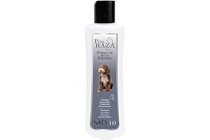 Champú para Perro de Agua Español Pelo Marrón de Diferentes Tonalidades - Champú Texturizador de Rizos Hidratante, Vegano y Biodegradable - Fabricado en España - 300 ml - MD-10 COLLECTION