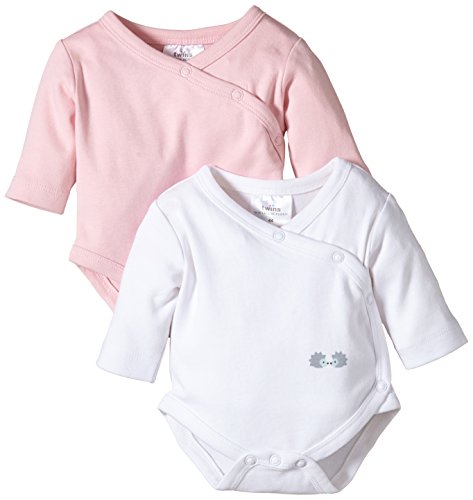 Twins Baby Girls Wrap-Around Bodysuit, Longsleeve, 2-Pack