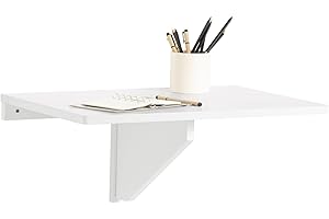 ‎SOBUY SoBuy Składany Stół Ścienny, Rozsuwany Stół Kuchenny, Kompaktowe Biurko, Design Oszczędzający Miejsce, Idealny do Małych Przestrzeni, Kuchnia, Biuro, Jadalnia, 60x40cm Biały FWT03-W