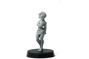 Brother Vinni Slave Girl Miniature for Wargames and Tabletop RPG, grigio, 3,5 x 1,5 x 15.