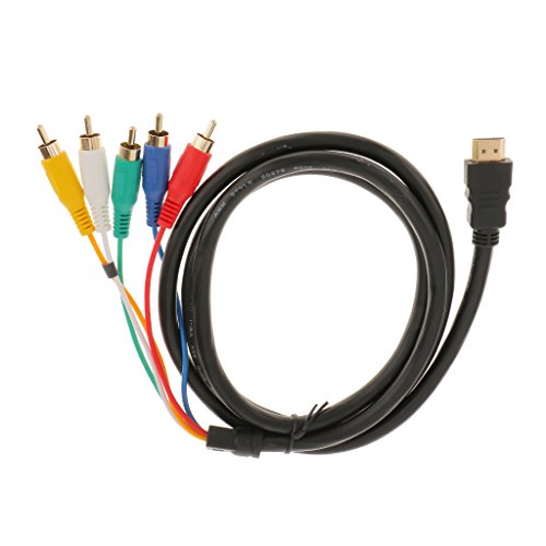 MagiDeal HDMI Bis 5 RCA RGB Audio-Video-Stereo AV Komponente Kartenadapter Kabel 1,5 M