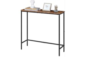 MAENGRE Narrow Console Table, Slim Console Table for Hallway, 100 cm Long, Hallway Table for Small Spaces, Living Room, Rustic Brown 24x75x75cm