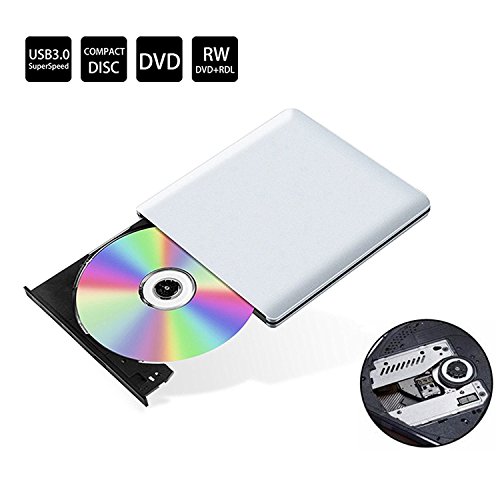 ieGeek externer CD/DVD-RW Brenner Ultra-Slim 14mm USB 3,0 Treiber tragbares Laufwerk kompatibel mit Windows OS Linux für Desktop PC Laptop Macbook - 3
