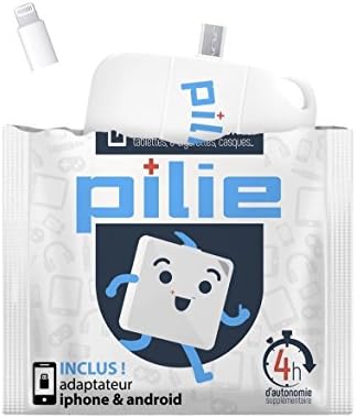 Pilie Disposable Back-Up Battery for Android Smartphones, Samsung, HTC, LG, Xiaomi, Sony, Wiko, Huawei and All Apple Devices, iPhone 7, iPhone 6S, iPhone 6, iPhone 5S and iPhone 5