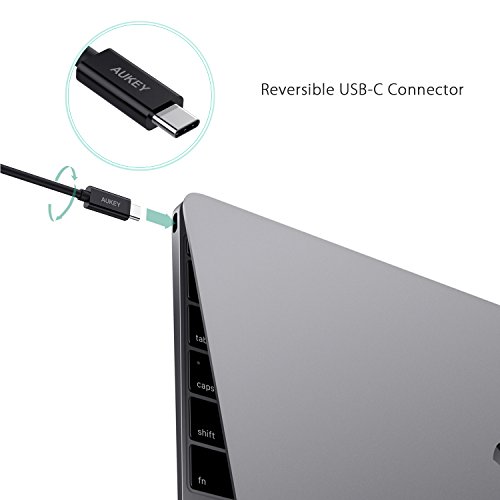 AUKEY USB C Adapter zu Gigabit Ethernet 1000 Mbps Type-C zu RJ45 Adapter mit 3 Anzeigen für Macbook Pro 2016 / Google ChromeBook Pixel und andere Type C Geräte, Schwarz - 5