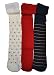 3 pairs of Cream, Red & Navy Design Baby Tights